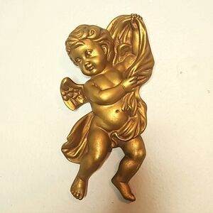 Gold Cherub Wall Decor